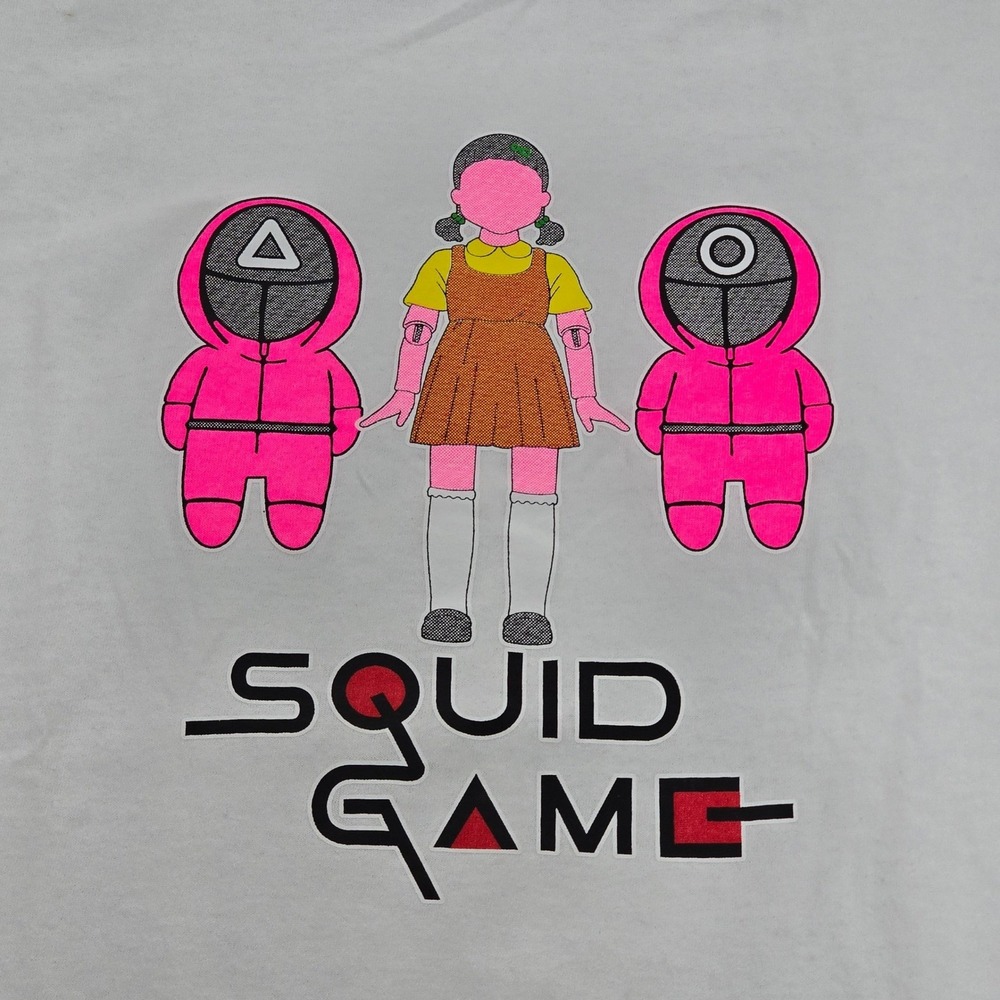 Squid Game‎ T-Shirt White XL Adult Mens Graphic Print Netflix TV Show - Picture 3 of 5